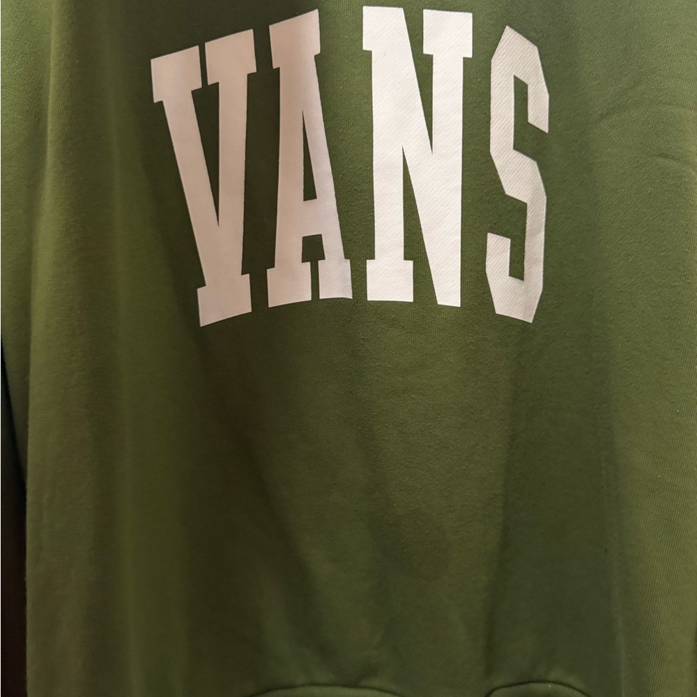 Vans Olive Green Crewneck with White Logo
